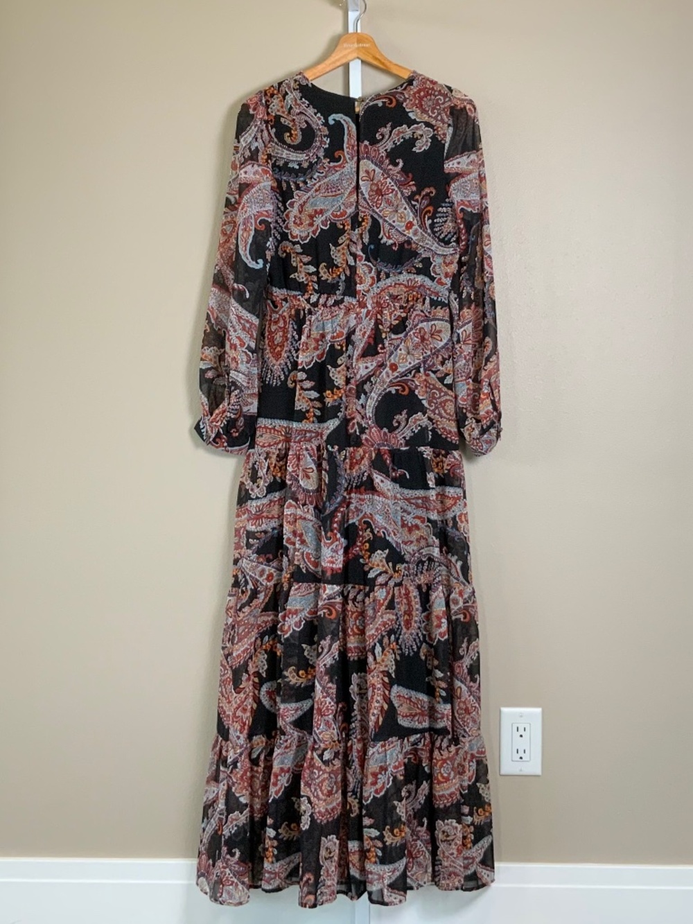Anthropologie Paisley Long Sleeve Maxi Dress - Picture 11 of 16